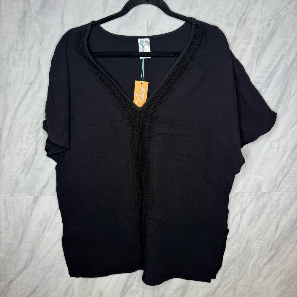Kona Sol Black Swim Coverup
